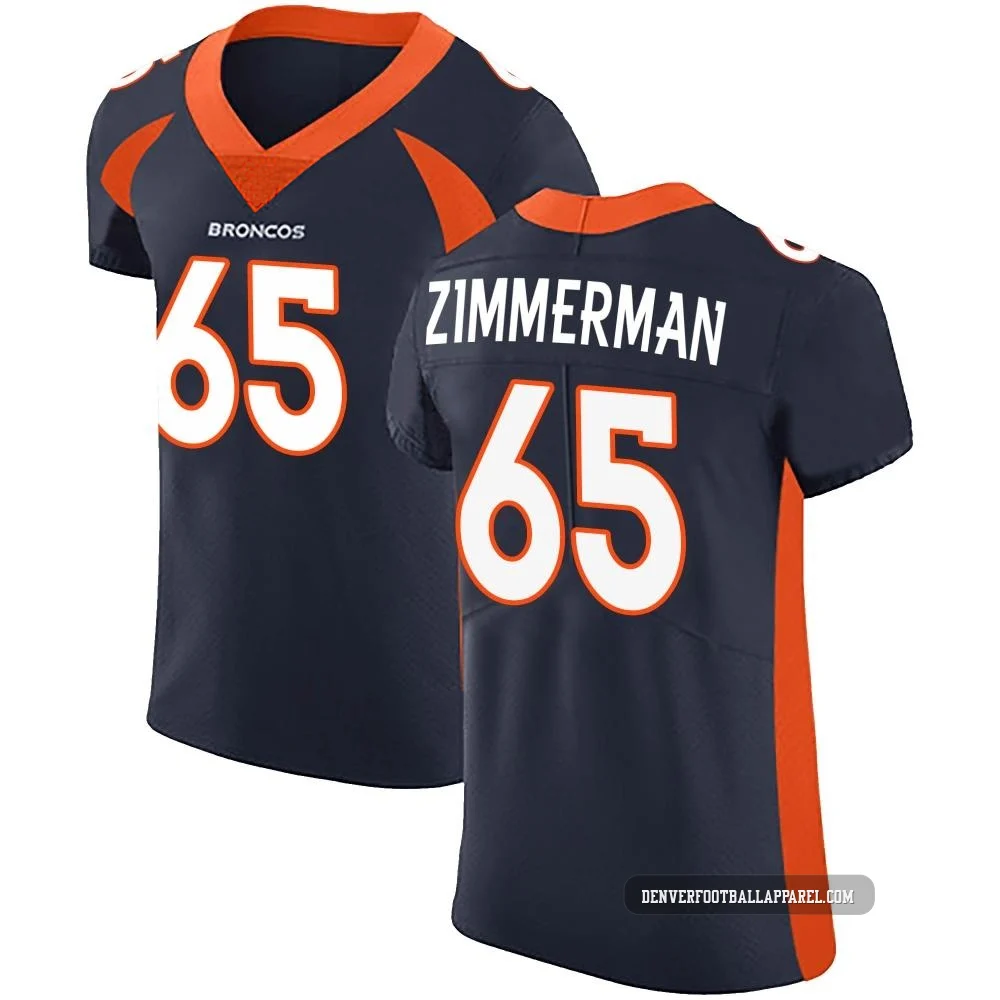 Gary Zimmerman ＃65 Men's Elite Denver Broncos Navy Alternate Vapor Untouchable Jersey