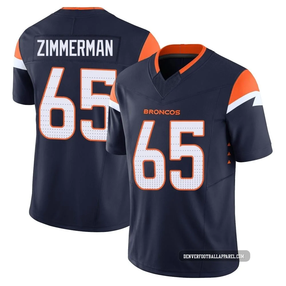 Gary Zimmerman ＃65 Youth Limited Denver Broncos Navy Alternate Vapor F.U.S.E. Jersey