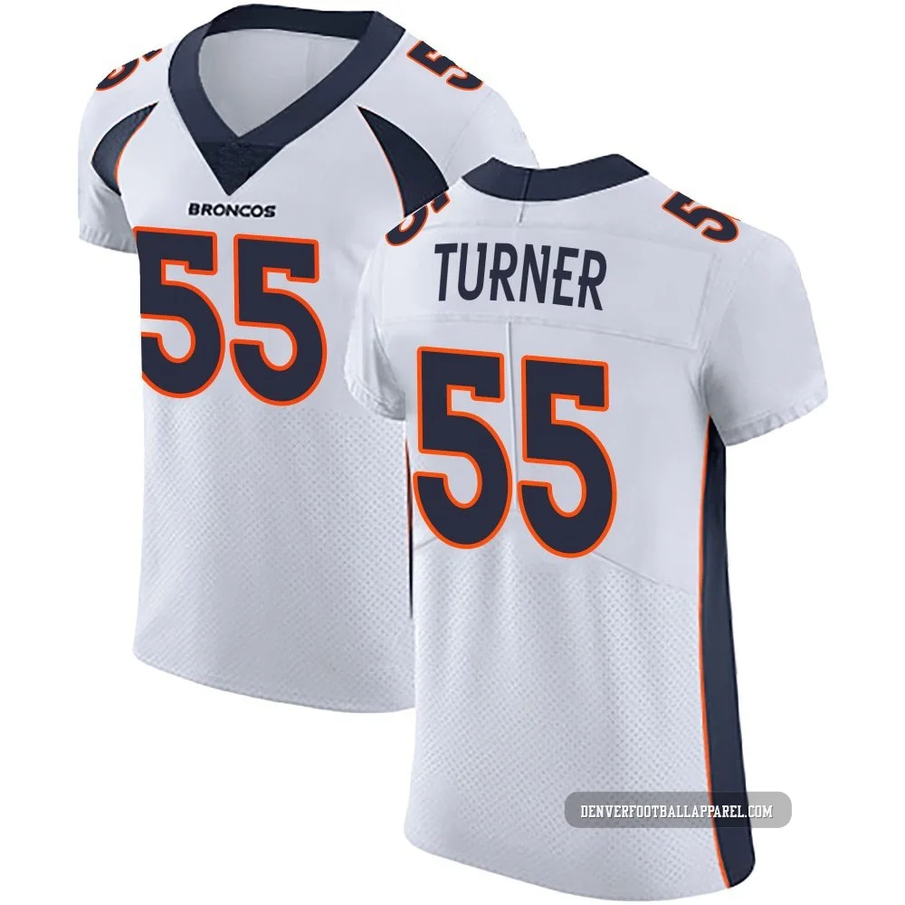Jordan Turner ＃55 Men's Elite Denver Broncos White Vapor Untouchable Jersey