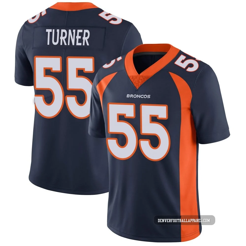 Jordan Turner ＃55 Men's Limited Denver Broncos Navy Vapor Untouchable Jersey