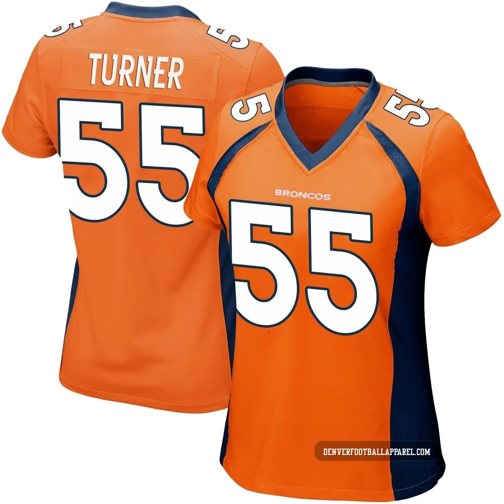 Jordan Turner ＃55 Women's Game Denver Broncos Orange Team Color Jersey