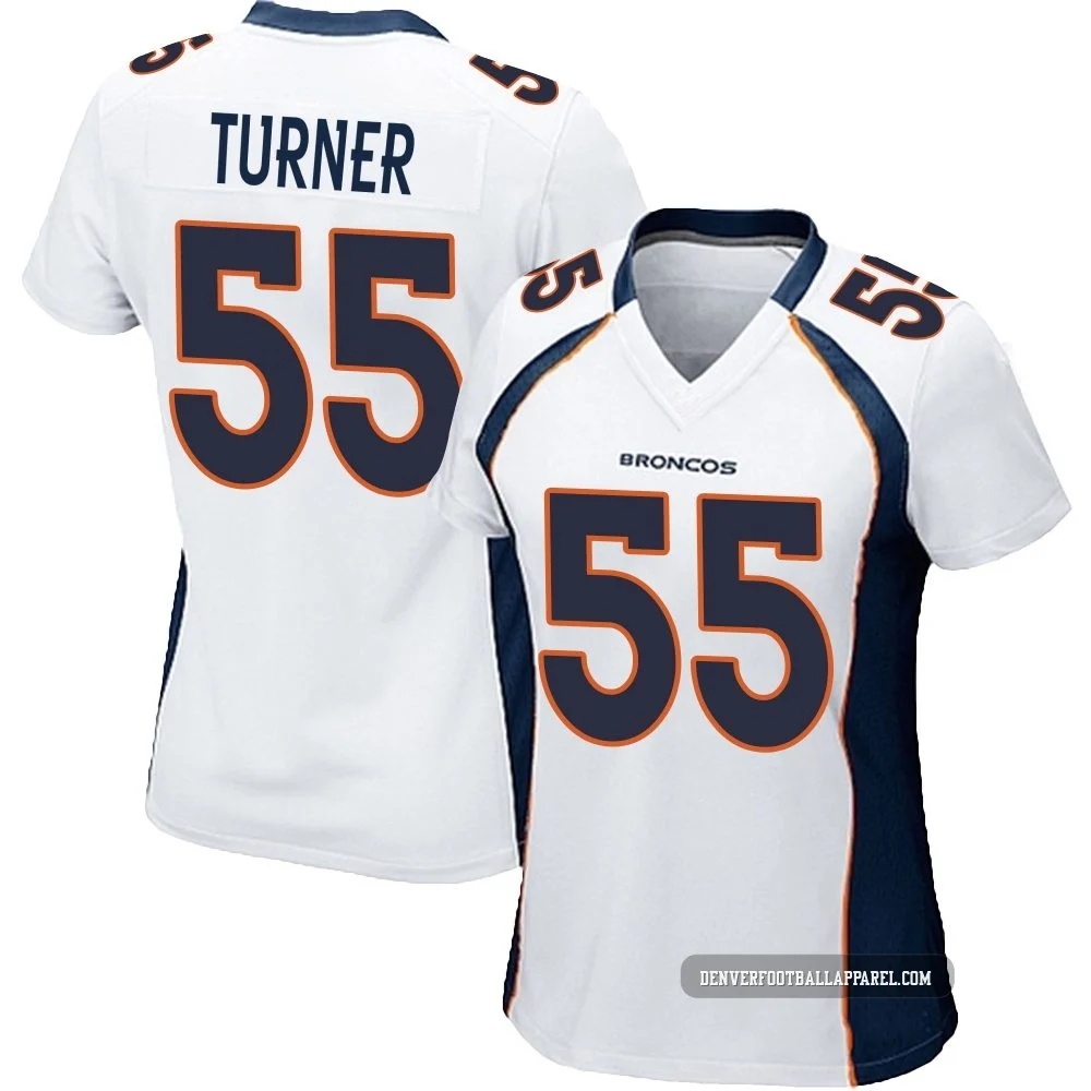 Jordan Turner ＃55 Women's Game Denver Broncos White Jersey
