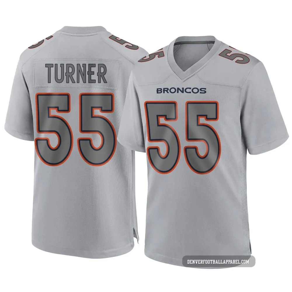 Jordan Turner ＃55 Youth Game Denver Broncos Gray Atmosphere Fashion Jersey