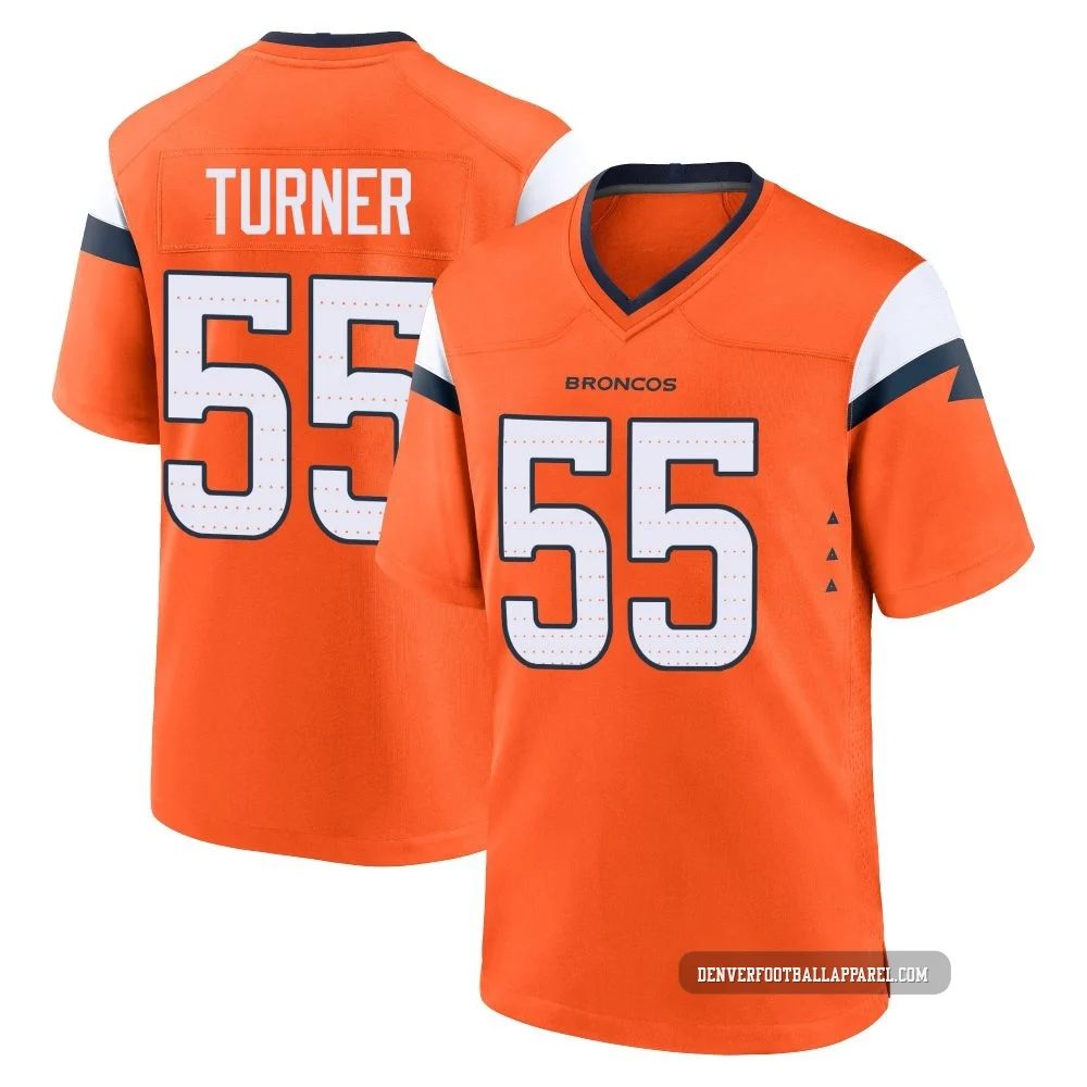 Jordan Turner ＃55 Youth Game Denver Broncos Orange Jersey