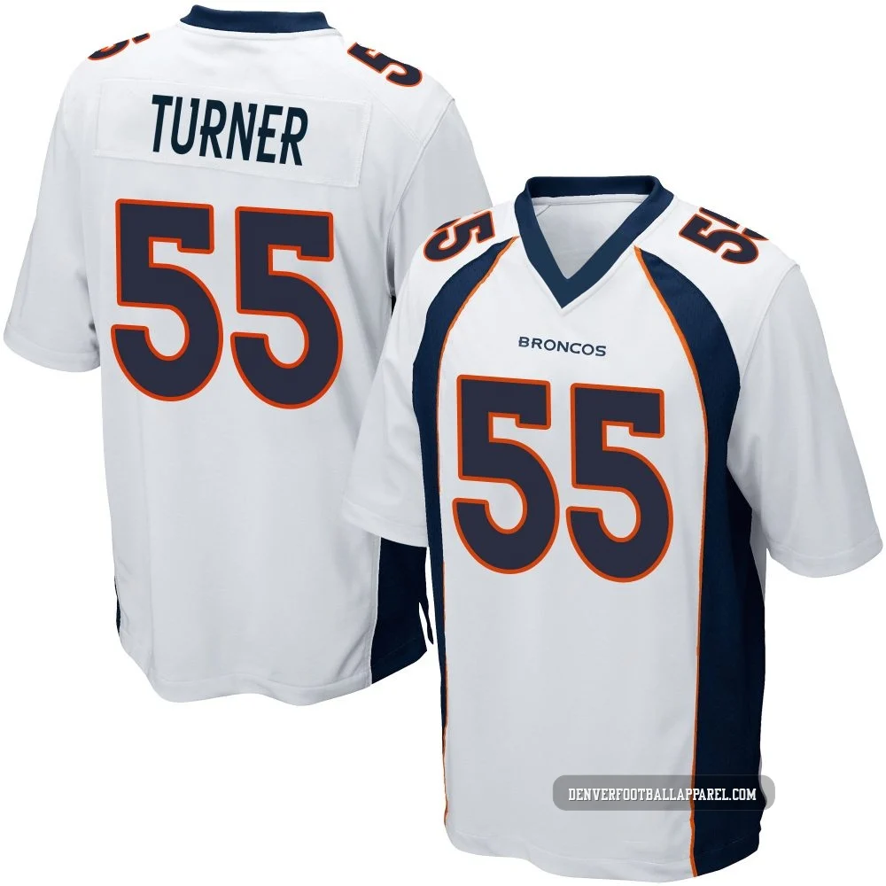 Jordan Turner ＃55 Youth Game Denver Broncos White Jersey