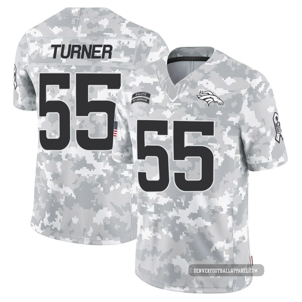 Jordan Turner ＃55 Youth Limited Denver Broncos Arctic Camo 2024 Salute to Service Jersey