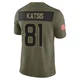 Kolbe Katsis ＃81 Men's Limited Denver Broncos Olive 2025 Salute to Service Jersey