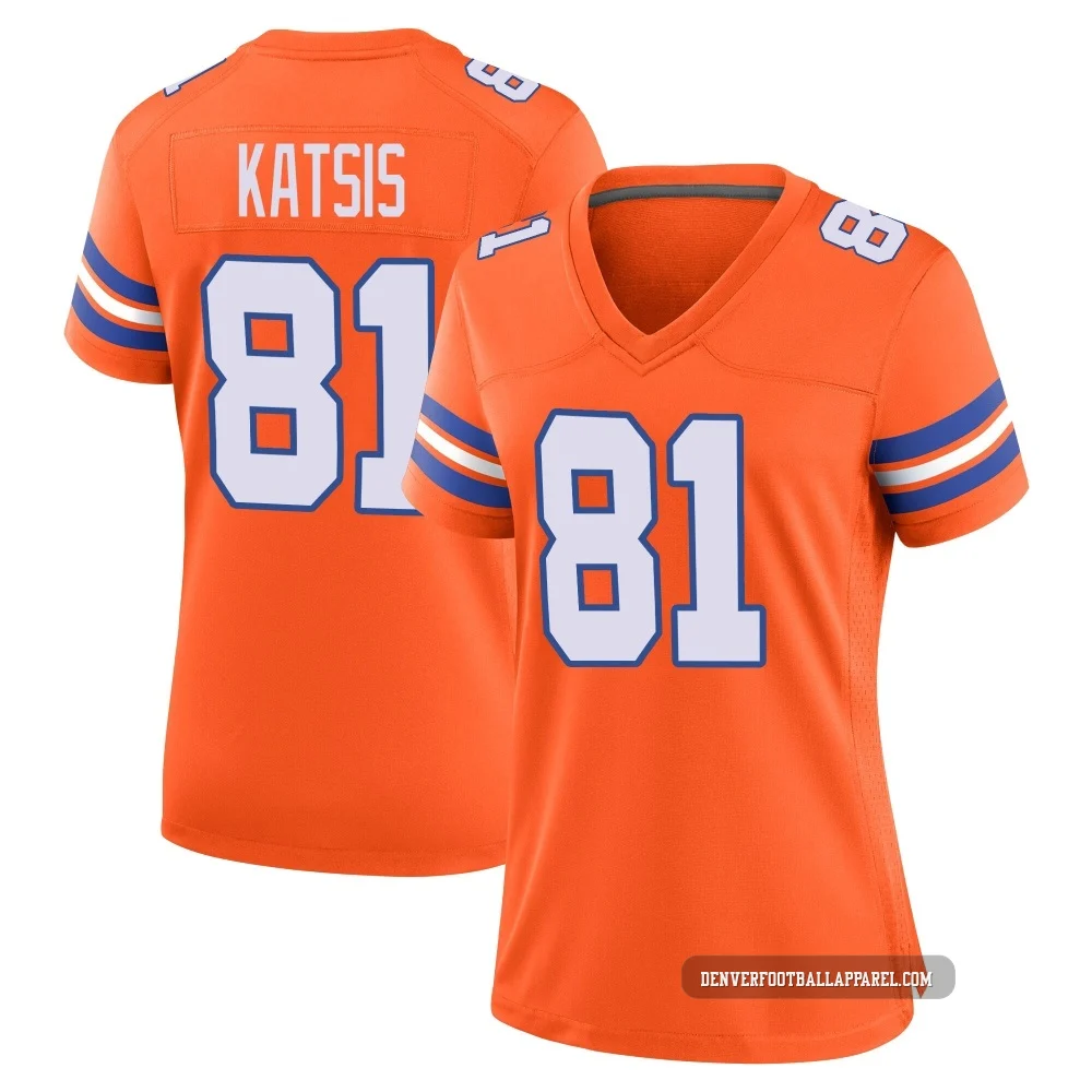 Kolbe Katsis ＃81 Women's Game Denver Broncos Orange Alternate Mile High Collection 1977 Throwback Jersey