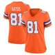 Kolbe Katsis ＃81 Women's Game Denver Broncos Orange Alternate Mile High Collection 1977 Throwback Jersey