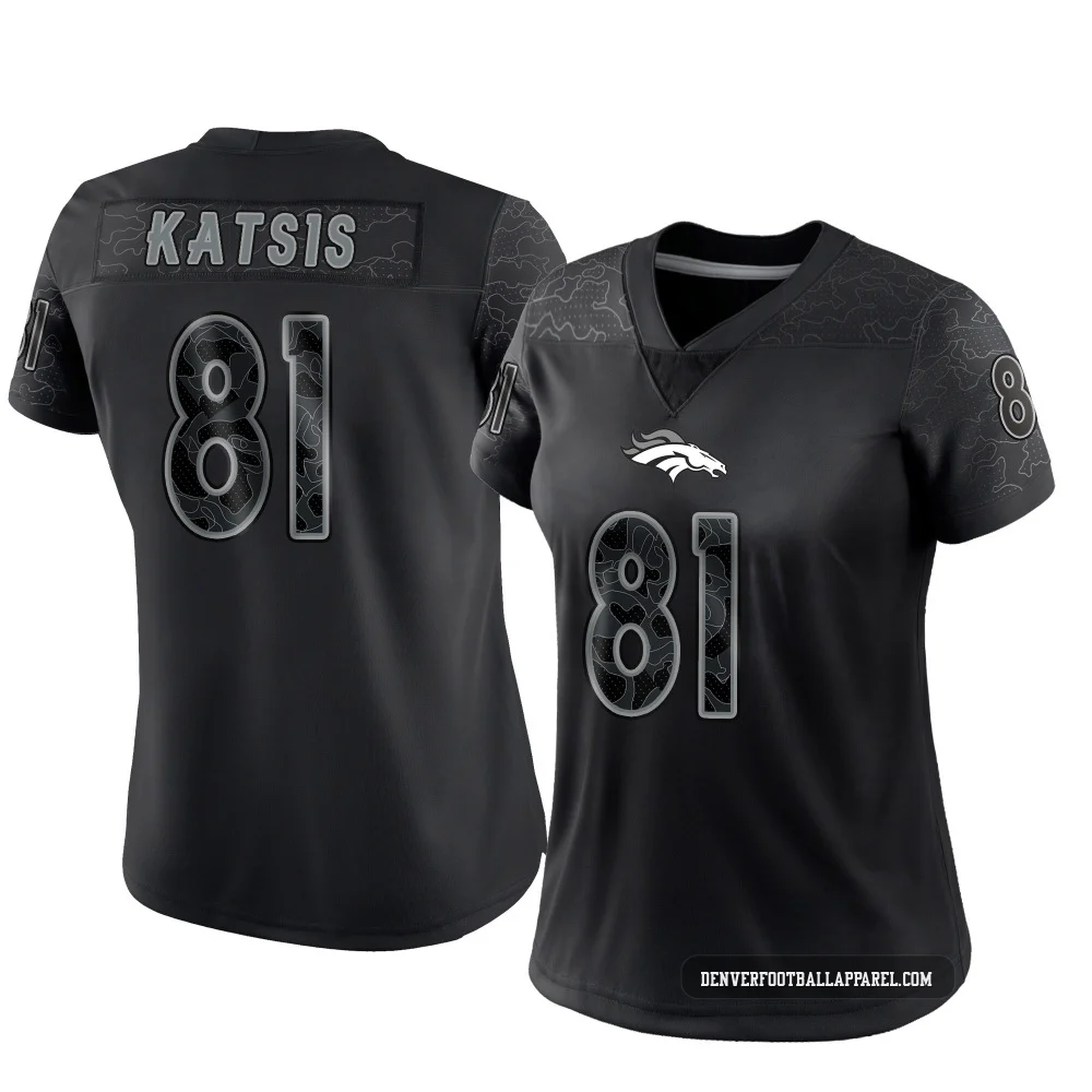 Kolbe Katsis ＃81 Women's Limited Denver Broncos Black Reflective Jersey