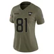 Kolbe Katsis ＃81 Women's Limited Denver Broncos Olive 2025 Salute to Service Jersey