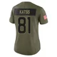 Kolbe Katsis ＃81 Women's Limited Denver Broncos Olive 2025 Salute to Service Jersey