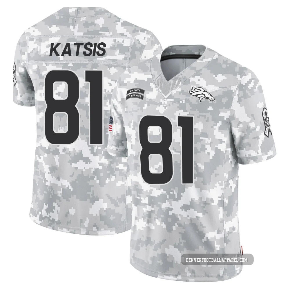 Kolbe Katsis ＃81 Youth Limited Denver Broncos Arctic Camo 2024 Salute to Service Jersey