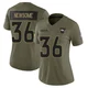 Quinton Newsome ＃36 Women's Limited Denver Broncos Olive 2025 Salute to Service Jersey