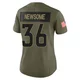 Quinton Newsome ＃36 Women's Limited Denver Broncos Olive 2025 Salute to Service Jersey